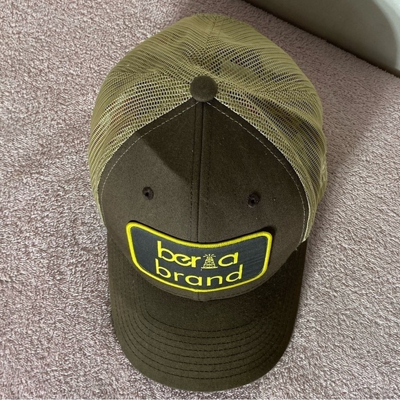 The Classics Brown Berta Brand Mesh Back Snap Back Trucker Hat - Picture 8 of 12